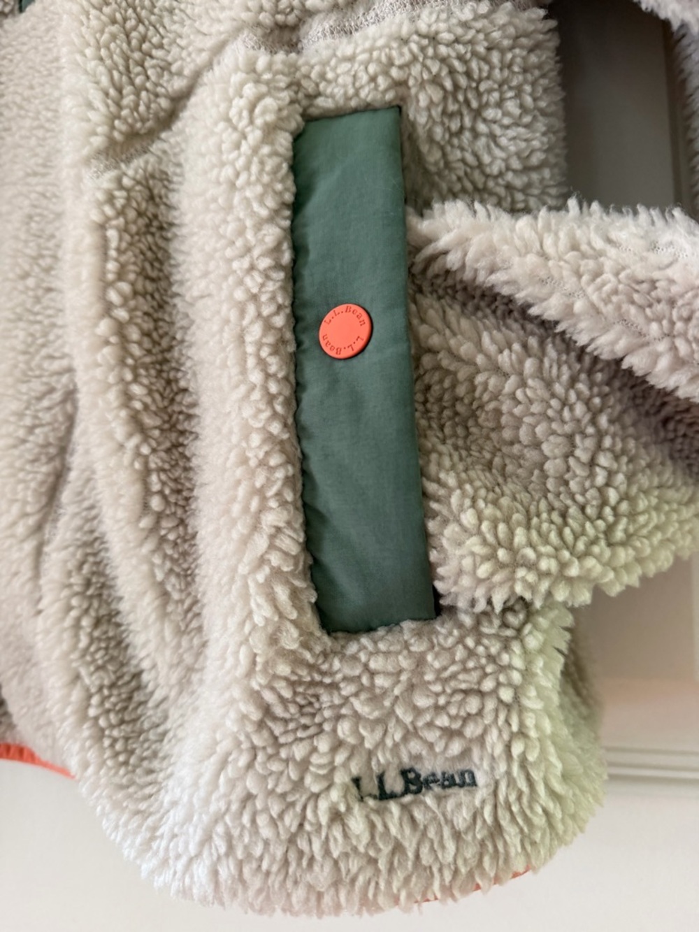 L.L. Bean Sherpa Fleece Pullover in Soapstone - Picture 3 of 6